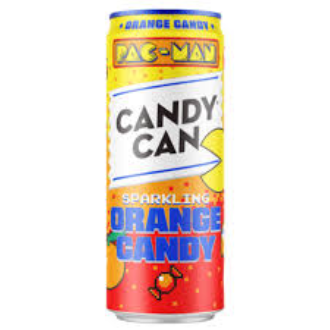 CANDY CAN PAC MAN ORANGE SPARKLING DRINK 330ML